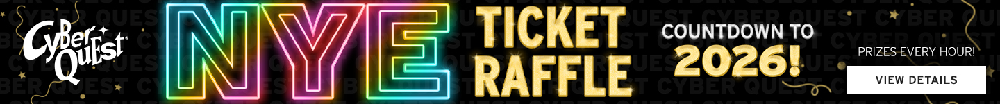 NYE Ticket Raffle at Cyber Quest