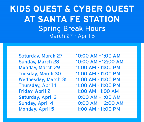 Santa Fe Station Spring Break Hours