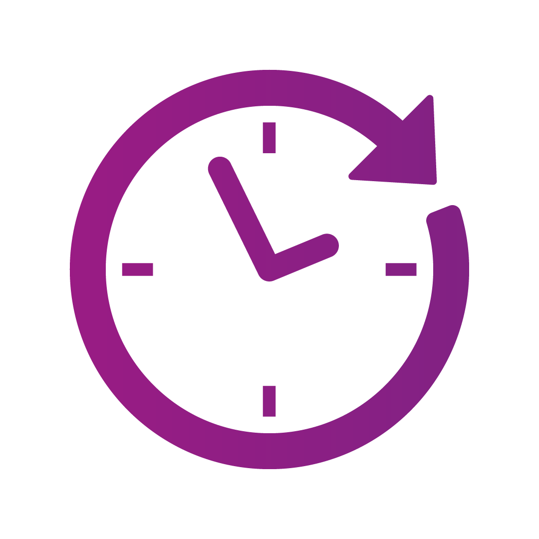 A pink/purple shield outline with a check mark in the center, representing security or protection, transparent background.
